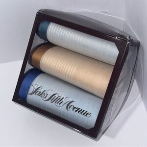 Saks Fifth Avenue Men's 3 cotton handkerchiefs set